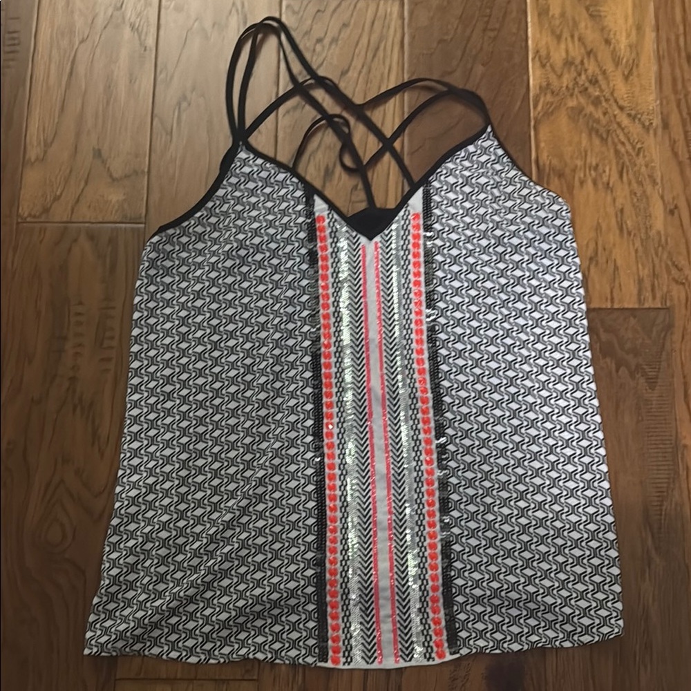 Express Black and White Graphic Camisole